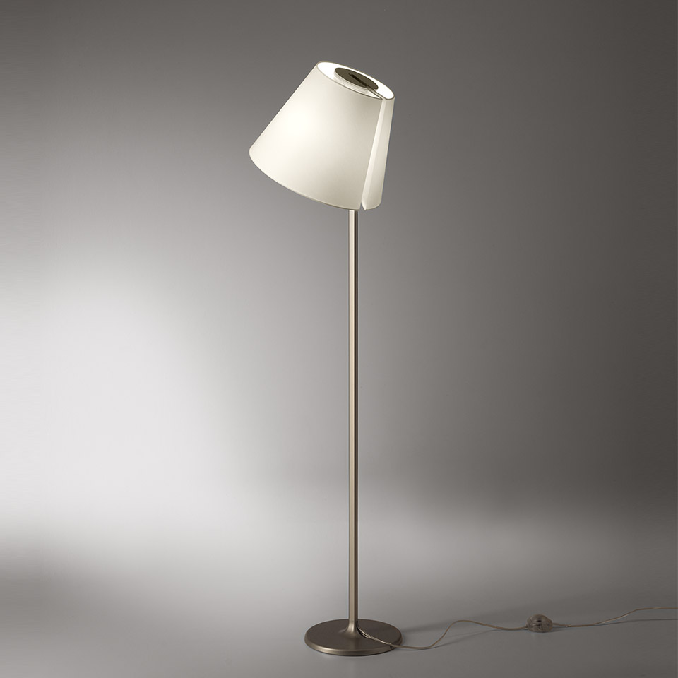 Lámpara De Pie Original Artemide Melampo Terra Gris - Imagen 5