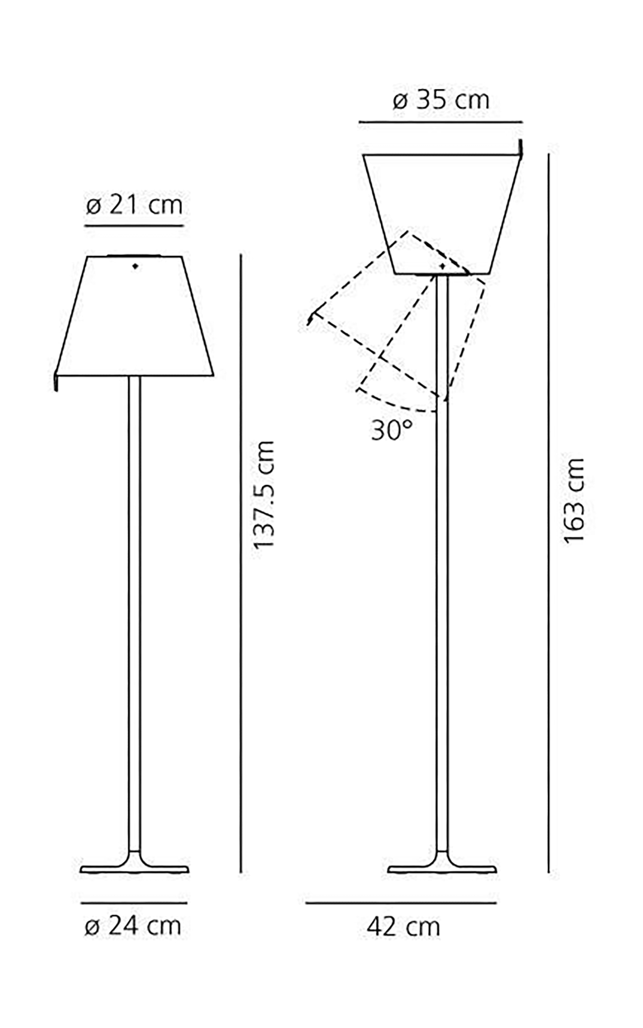 Lámpara De Pie Original Artemide Melampo Terra Gris - Imagen 6