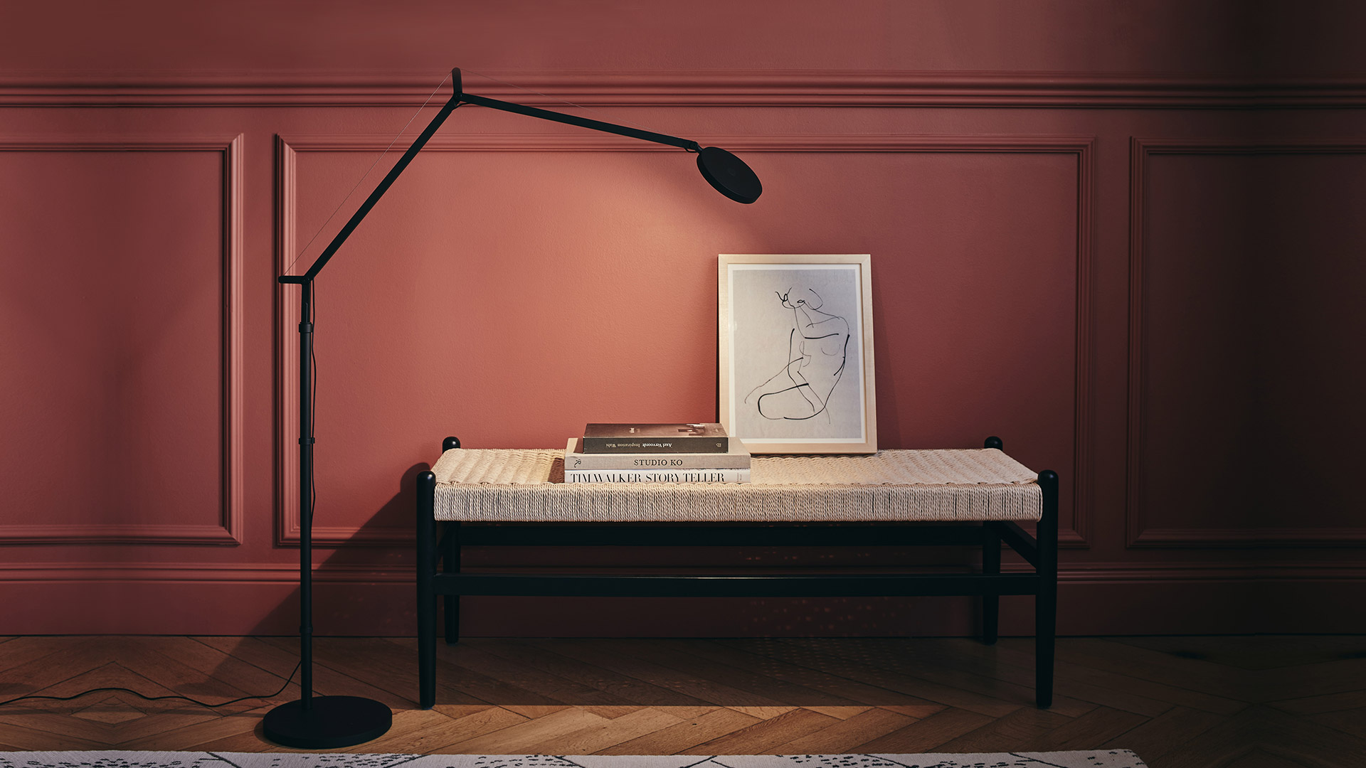 Lámpara De Pie Original Artemide Demetra Terra Lettura Led Profesional con sensor de Movimiento. - Imagen 4